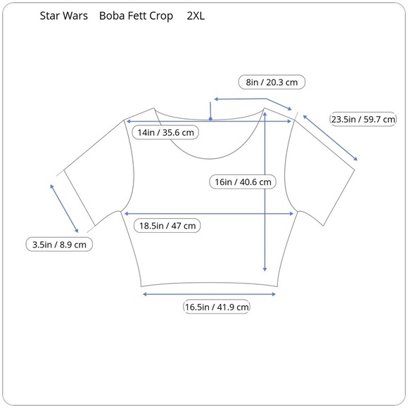 Star Wars Boba Fett Crop Top Green Sexy Cosplay Printed Cotton 2XL Fandom XXL - Picture 8 of 9